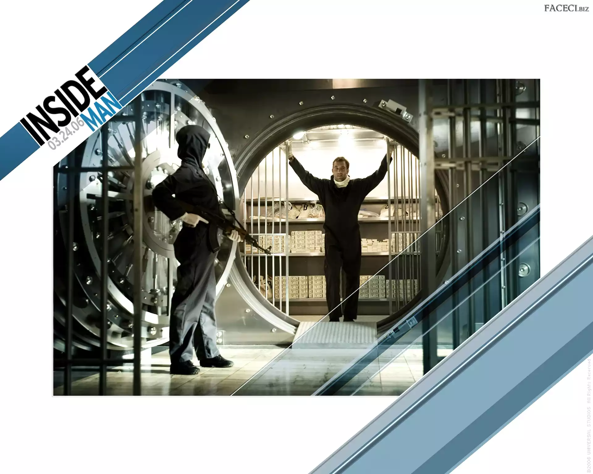 pistolet, Clive Owen, ciemny strój